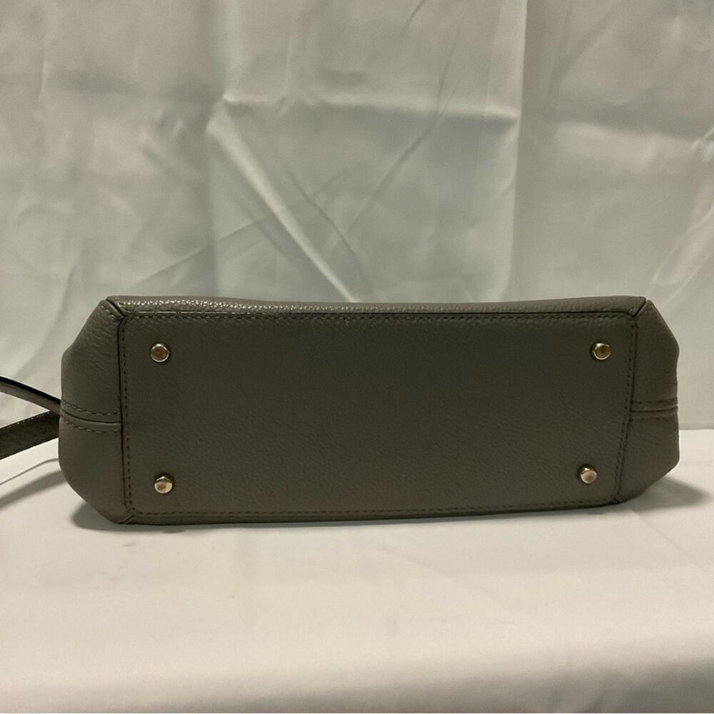 Kate Spade Jackson Street Lottie Leather Handbag Purse Crossbody Gray Classic - Picture 8 of 15